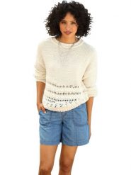 Heine Sweter w kolorze kremowym rozmiar: 46. Brązowe swetry klasyczne damskie Heine, bez kołnierzyka. Za 86.99 zł.