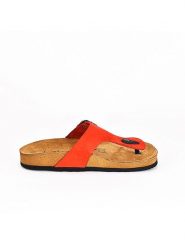 Moosefield Skórzane japonki w kolorze czerwonym rozmiar: 39. Czerwone klapki damskie Moosefield, bez wzorów, ze skóry, z otwartym noskiem, bez obcasa, bez zapięcia. Za 140.86 zł.