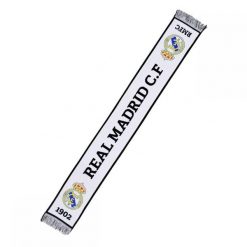 Real Madryt szalik kibica Knitted Scarf 3RD RM4BUF3 wielokolorowy. Białe szaliki damskie REAL MADRID, bez wzorów. Za 99.00 zł.