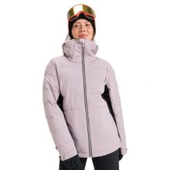 Kurtka śniegowa techniczna dla Kobiety SNOWYHILL PUFFY Fioletowy. Fioletowe kurtki sportowe damskie Roxy, na zimę, bez wzorów, z materiału, bez kaptura. Za 869.99 zł.