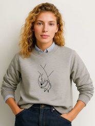 WOOOP Bluza w kolorze szarym rozmiar: M. Szare bluzy damskie Wooop, m, bez wzorów, z bawełny, bez kaptura. Za 100.99 zł.