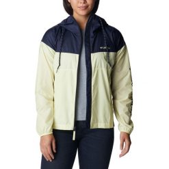 Kurtka przeciwwiatrowa damska Columbia Flash Challenger Novelty. Żółte kurtki damskie Columbia, xs, bez wzorów, bez kaptura. Za 139.99 zł.