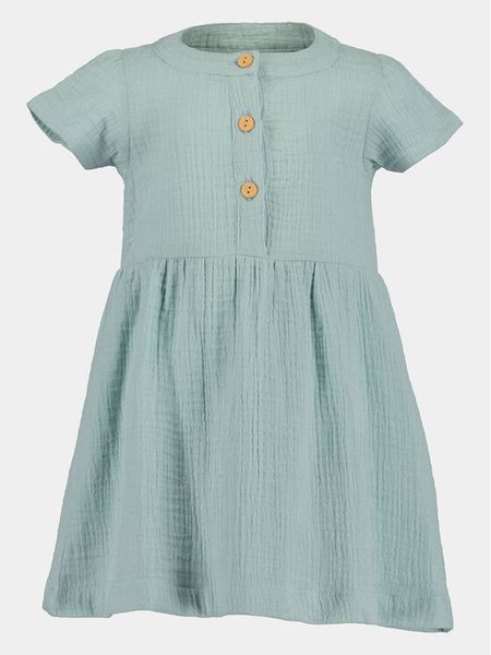 Blue Seven Sukienka letnia 919052 X Zielony Regular Fit. Zielone sukienki dziewczęce Blue Seven, bez wzorów, z bawełny, bez ramiączek, proste. Za 99.99 zł.