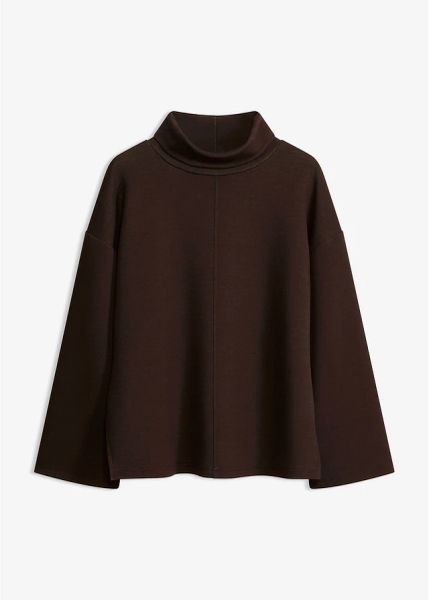 Bluza z dzianiny scuba. Czerwone bluzy damskie bonprix, bez wzorów, z dzianiny, bez kaptura. Za 112.99 zł.