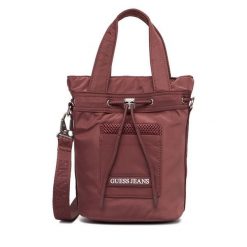 Torebka Guess Jeans. Fioletowe torebki klasyczne damskie Guess Jeans, z jeansu, bez dodatków. Za 199.99 zł.