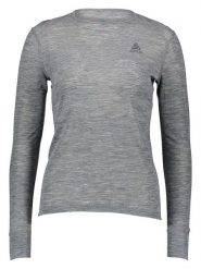 Odlo Koszulka funkcyjna w kolorze szarym rozmiar: M. Szare koszulki damskie ODLO, m, bez wzorów, z materiału, bez kołnierzyka, bez ramiączek. Za 119.40 zł.