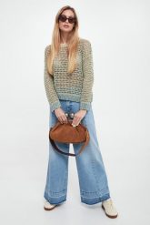 Sweter damski lniany Liuto3 WEEKEND MAX MARA. Swetry klasyczne damskie Weekend Max Mara, l, ze lnu, bez kołnierzyka. W wyprzedaży za 967.20 zł.