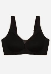 Czarny Biustonosz z Prążkowanego Materiału Ezimere. Czarne biustonosze Born2be, bez wzorów, prążkowane. Za 59.99 zł.