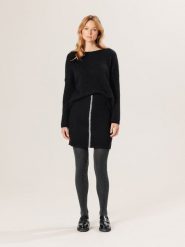 Rodier Wełniana spódnica w kolorze czarnym rozmiar: L. Czarne spódnice damskie Rodier, l, z aplikacjami, z wełny, klasyczne, mini. Za 274.99 zł.