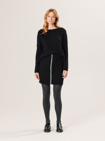 Rodier Wełniana spódnica w kolorze czarnym rozmiar: XL. Czarne spódnice damskie Rodier, xl, z aplikacjami, z wełny, klasyczne, mini. Za 204.95 zł.