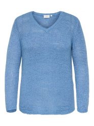 ONLY Carmakoma Sweter w kolorze niebieskim rozmiar: XL-54. Niebieskie swetry klasyczne damskie Only Carmakoma, xl, ze splotem, bez kołnierzyka. Za 83.81 zł.