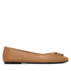 Baleriny PINKO. Brązowe balerinki damskie Pinko, bez wzorów. Za 919.99 zł.