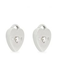 Guess Kolczyki JUBE05 058JW Srebrny. Szare kolczyki damskie Guess, metalowe. Za 99.99 zł.