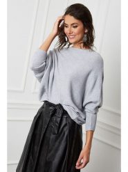 Joséfine Sweter "Dragor" w kolorze jasnoszarym rozmiar: XL. Szare swetry klasyczne damskie Joséfine, xl, z kaszmiru, bez kołnierzyka. Za 218.57 zł.