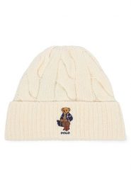 Polo Ralph Lauren Czapka 455P18118003 Kremowy. Białe czapki damskie Polo Ralph Lauren, na zimę, bez wzorów, z wełny. Za 419.99 zł.