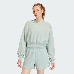 Bluza Soft Lux Loose. Zielone bluzy damskie Adidas, xs, bez wzorów, bez kaptura. Za 279.00 zł.