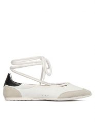 Patrizia Pepe Baleriny 8Z0123/L150-W101 Biały. Białe balerinki damskie Patrizia Pepe, bez wzorów, ze skóry. Za 919.99 zł.