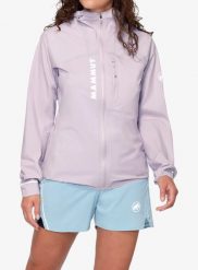 Kurtka z membraną Mammut Aenergy TR HS Hooded Jacket. Fioletowe kurtki damskie Mammut, l, bez wzorów, z elastanu, bez kaptura. Za 1,309.99 zł.