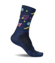 Skarpety Kolarskie LUXA Cosmos. Niebieskie skarpetki damskie LUXA, bez wzorów, z elastanu. Za 69.00 zł.