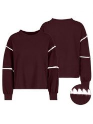 Sublevel Sweter w kolorze bordowym rozmiar: M/L. Czerwone swetry klasyczne damskie Sublevel, l, bez kołnierzyka. Za 79.03 zł.