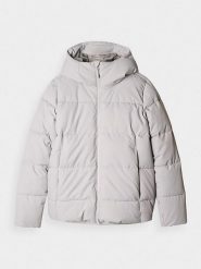 4F Kurtka pikowana w kolorze jasnoszarym rozmiar: XL. Szare kurtki damskie 4F, m, bez wzorów, bez kaptura. Za 204.48 zł.