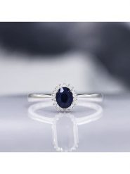 CARATELLI Złoty pierścionek "Abra" z diamentami rozmiar: 52. Niebieskie pierścionki damskie CARATELLI, z diamentem, złote. Za 1,130.99 zł.