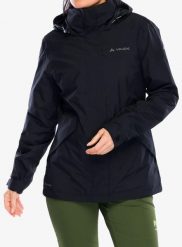 Kurtka damska Vaude Rosemoor 3in1 Jacket II. Czarne kurtki damskie Vaude, xs, bez wzorów, z materiału, bez kaptura. Za 853.15 zł.