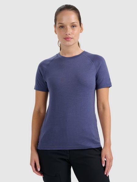 4F Koszulka trekkingowa z wełną merino damska - granatowa XS. Niebieskie koszulki damskie 4F, s, bez wzorów, z wełny, bez kołnierzyka, bez ramiączek. W wyprzedaży za 169.99 zł.