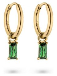 S.Oliver Kolczyki-kreole z kamieniami ozdobnymi rozmiar: onesize. Zielone kolczyki damskie S.Oliver, szklane. Za 86.99 zł.