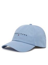 Tommy Jeans Czapka z daszkiem Linear Logo 6 Panel AW0AW16868 Błękitny. Niebieskie czapki z daszkiem damskie Tommy Jeans, bez wzorów, z bawełny. Za 109.99 zł.