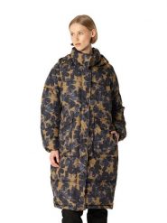 Ilse Jacobsen Płaszcz pikowany w kolorze jasnobrązowo-granatowym rozmiar: XL/XXL. Brązowe płaszcze damskie Ilse Jacobsen, xl, bez wzorów, bez kaptura. Za 404.99 zł.