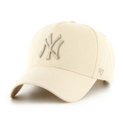 Brand `47 czapka z daszkiem New York Yankees beżowa. Brązowe czapki z daszkiem damskie 47 Brand, bez wzorów, z bawełny. Za 179.00 zł.