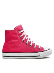 Converse Trampki Chuck Taylor All Star Hi A08136C Różowy. Czerwone trampki damskie Converse, bez wzorów, z materiału, bez zapięcia. Za 229.99 zł.