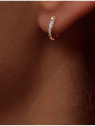 DIA DIAMONDS Pozłacane kolczyki z diamentami rozmiar: onesize. Żółte kolczyki damskie DIA DIAMONDS, z diamentem, pozłacane. Za 258.52 zł.