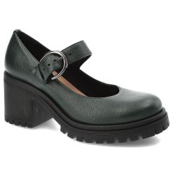 Zielone Półbuty Armodo Eleganckie Obuwie Damskie Na Obcasie. Zielone półbuty damskie Armodo, bez wzorów, ze skóry, bez obcasa, na obcasie, bez zapięcia. Za 319.00 zł.