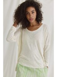 Cotton Candy Koszulka w kolorze kremowym rozmiar: S. Brązowe koszulki damskie Cotton Candy, s, bez wzorów, z asymetrycznym kołnierzem, bez ramiączek. Za 91.34 zł.