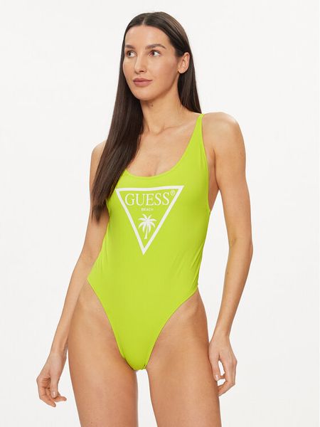 Guess Strój kąpielowy E4GJ48 LY00K Zielony. Zielone stroje jednoczęściowe Guess, z aplikacjami, z syntetyku. Za 189.99 zł.