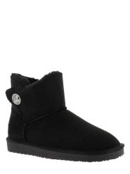 ISLAND BOOT Botki zimowe "Catalina" w kolorze czarnym rozmiar: 37. Czarne botki damskie Island Boot, na zimę, z materiału, bez obcasa, bez zapięcia. Za 123.25 zł.