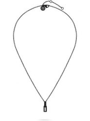 Liebeskind Naszyjnik z zawieszką - dł. 45 cm rozmiar: onesize. Czarne naszyjniki damskie Liebeskind, z cyrkonią, ze stali. Za 173.99 zł.