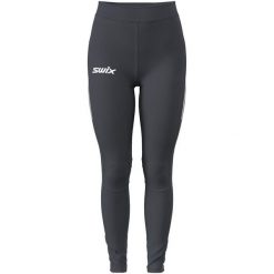 Ciepłe legginsy damskie Swix Focus. Czarne legginsy damskie Swix, bez wzorów, z materiału. W wyprzedaży za 368.00 zł.