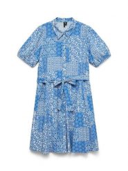 Vero Moda Sukienka w kolorze niebiesko-białym rozmiar: S. Niebieskie sukienki damskie Vero Moda, bez wzorów, z bawełny, bez ramiączek. Za 186.19 zł.