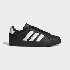 Sneakersy damskie ADIDAS Street Talk. Czarne obuwie sportowe casual damskie Adidas, z gumy, bez zapięcia. Za 289.99 zł.