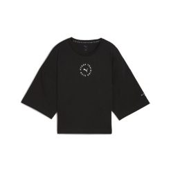 Damska skrócona koszulka PUMA x HYROX Lifestyle PUMA Black. Czarne bluzki damskie Puma, xl, bez wzorów, sportowe, bez kołnierzyka, bez ramiączek. Za 179.00 zł.