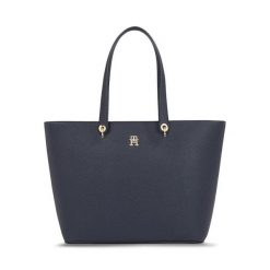 Torebka Tommy Hilfiger. Niebieskie shopper bag Tommy Hilfiger, bez wzorów, bez dodatków. Za 499.99 zł.