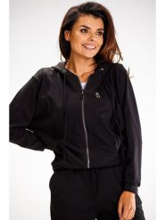 Awama Bluza w kolorze czarnym rozmiar: M. Czarne bluzy damskie Awama, m, z aplikacjami, bez kaptura. Za 175.67 zł.