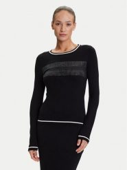 Liu Jo Sport Sweter TF5209 MS49I Czarny Regular Fit. Czarne swetry klasyczne damskie Liu Jo Sport, m, z wiskozy, bez kołnierzyka. Za 719.99 zł.