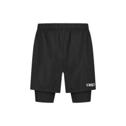 Damskie sportowe spodenki kompresyjne 2w1 CORE Run do biegania CEP. Czarne spodenki sportowe damskie CEP, xs, bez wzorów, do biegania. Za 379.00 zł.