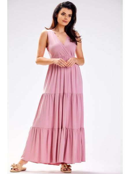 Awama Sukienka w kolorze jasnoróżowym rozmiar: M. Różowe sukienki damskie Awama, bez wzorów, bez ramiączek. Za 189.29 zł.