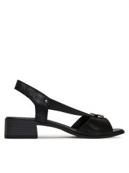 Go Soft Sandały RST-6088-05 Czarny. Czarne sandały damskie GO SOFT, bez wzorów, z nubiku, bez obcasa, na słupku, bez zapięcia. Za 169.99 zł.