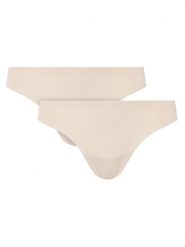 Puma Komplet 2 par stringów 935021 Beżowy. Brązowe komplety bielizny Puma, bez wzorów, z syntetyku. Za 48.99 zł.